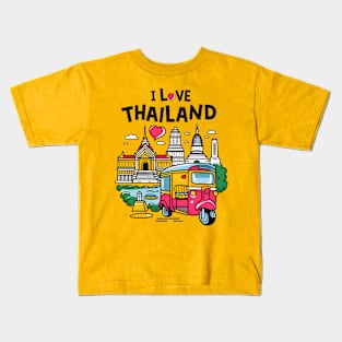 I love Thailand - Travel Souvenir Kids T-Shirt